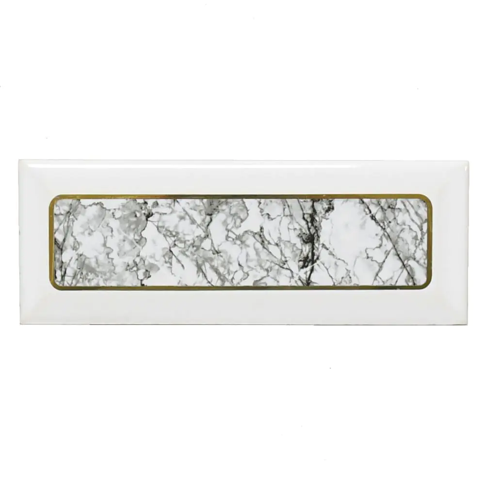 Bordüre AWS Keramik Nr.560 grau gold weiß 7x20 cm