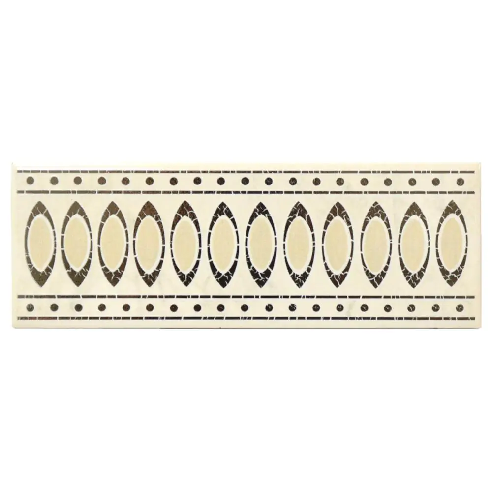 Bordüre Villeroy & Boch 1491 D576 Junior Collection Navarra weiß creme silber 7x20 cm