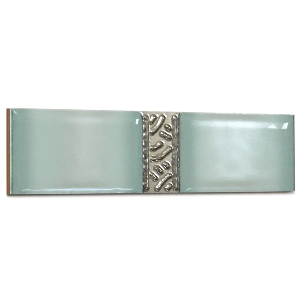 Bordüre Omega Nr.310 Madre grün silber 6,5x25 cm I.Sorte Bordüre Omega Nr.310 Madre grün silber 6,5x25 cm I.Sorte
