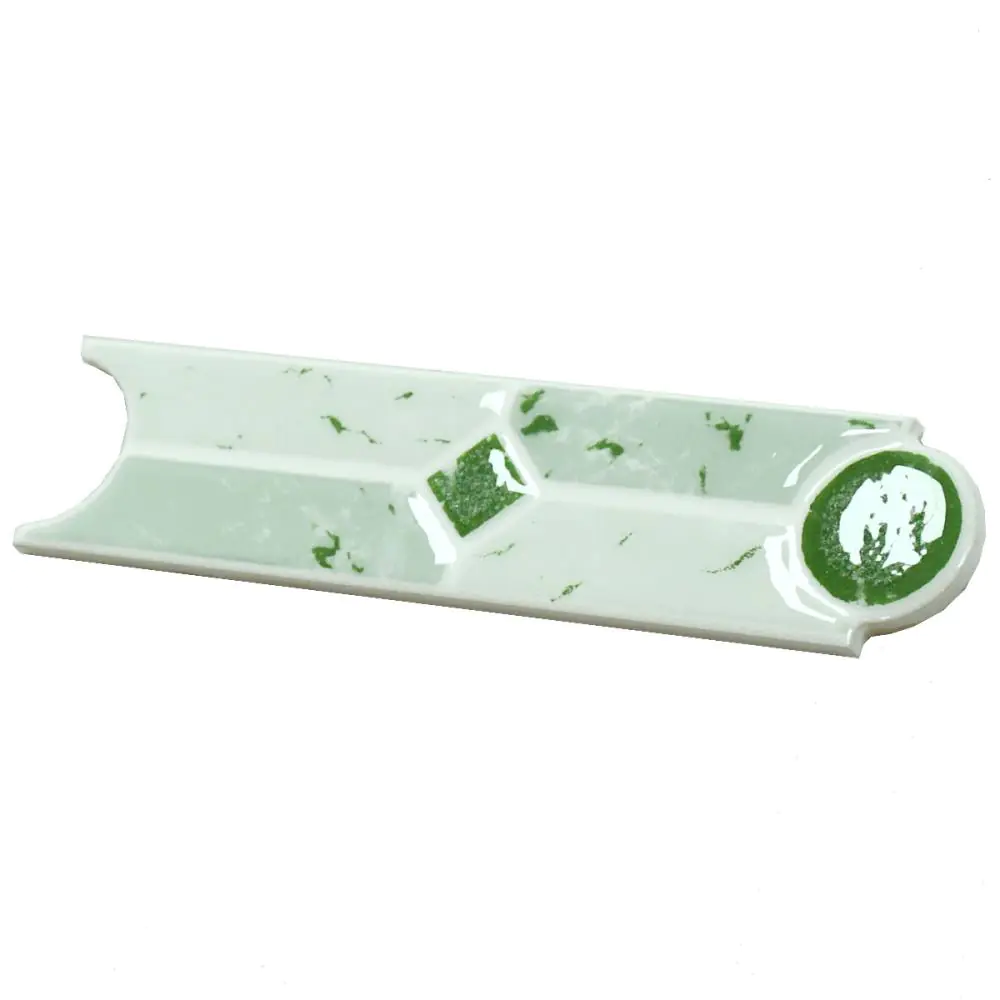 Bordüre Nr.606 LE-072 Vitrosa verde grün weiß 5x20 cm