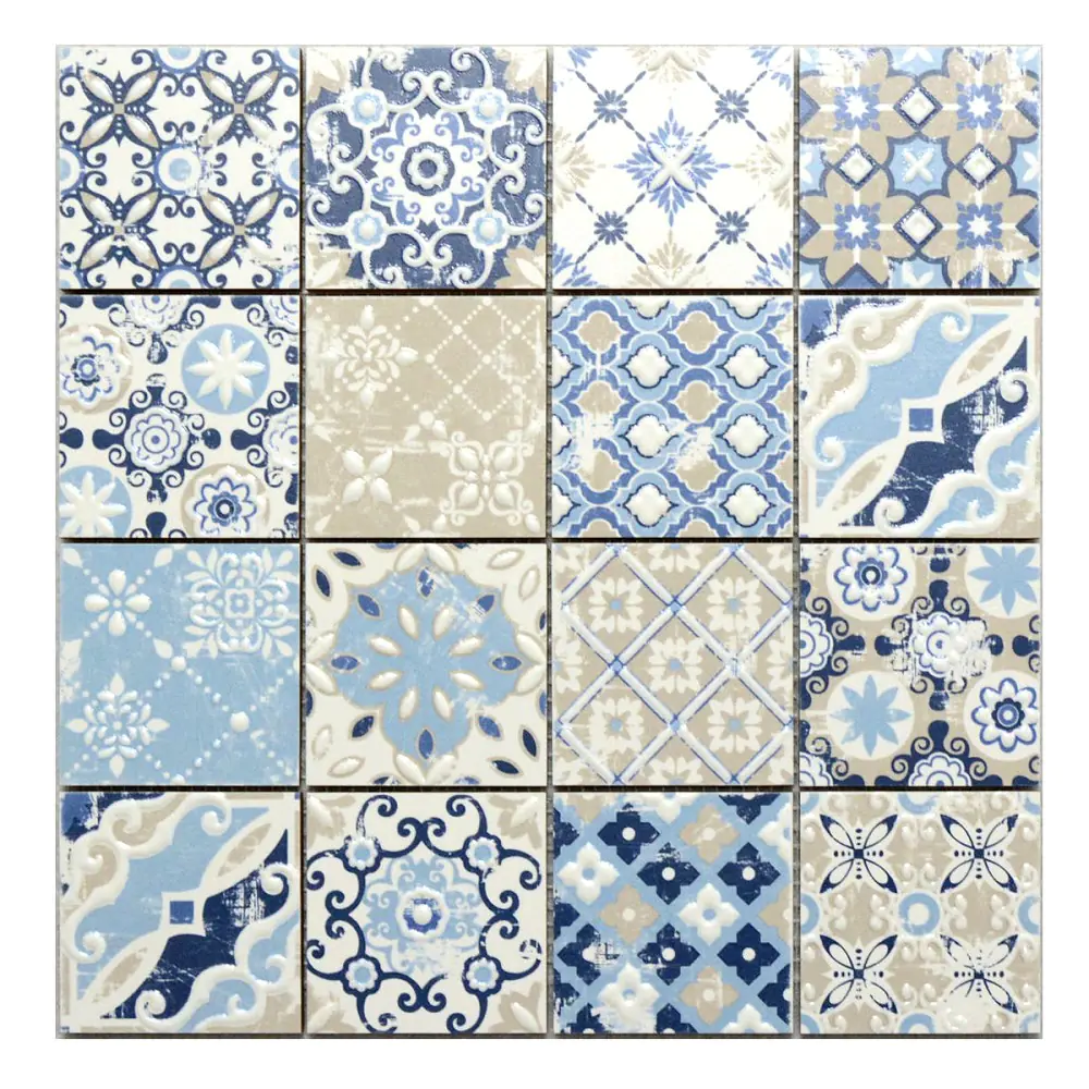 Mosaik HPH Placke 15451 Casa Patchwork azzurro blau 30x30 cm I.Sorte Mosaik HPH Placke 15451 Casa Patchwork azzurro blau 30x30 cm I.Sorte