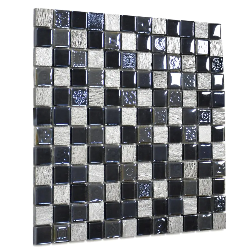 Mosaik Cifre Cautive trento schwarz silber 30x30 cm I.Sorte Mosaik Cifre Cautive trento schwarz silber 30x30 cm I.Sorte