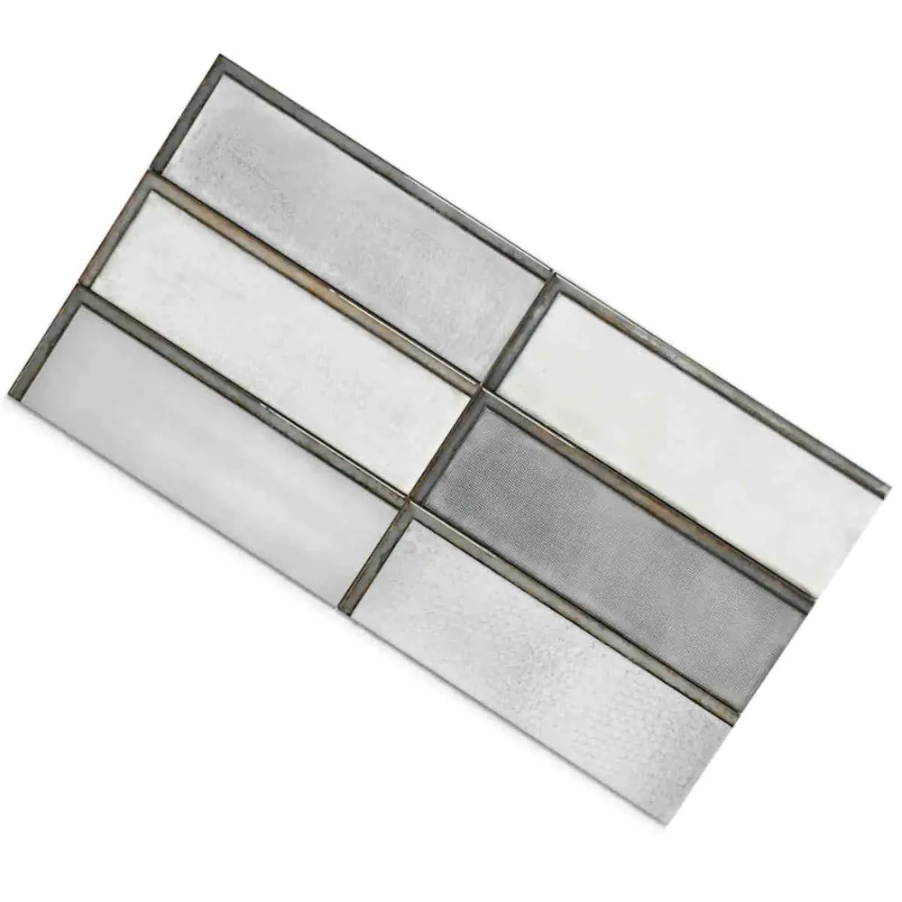 Iris Ceramica 754925 Wandfliese Diesel Industrial steel glas mehrfarbig 10x30 cm I.Sorte