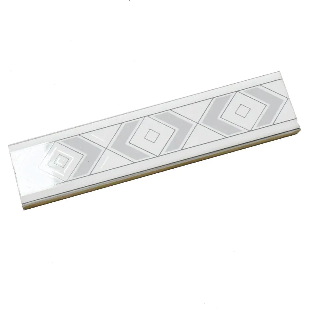 Bordüre Nr.657 weiß ivory grau 5x20 cm