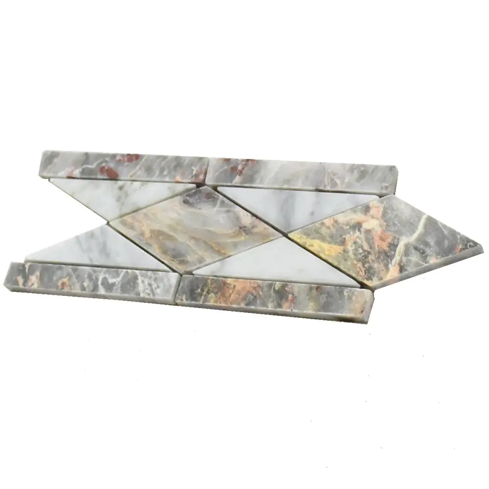 Bordüre SKP Italian Style Nr.582 Naturstein grau rot 8x20 cm Bordüre SKP Italian Style Nr.582 Naturstein grau rot 8x20 cm