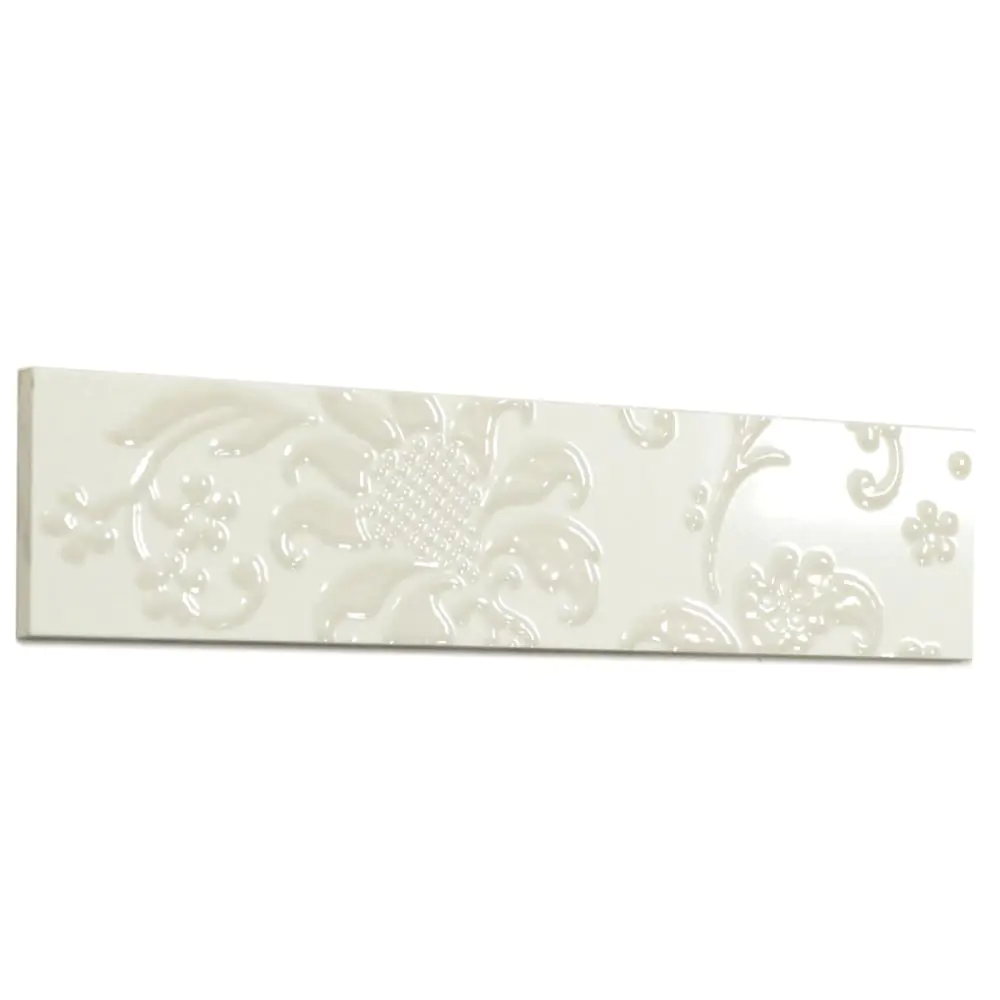 Bordüre Villeroy & Boch 1411 EF15 Adlon weiß Blumen 7x30 cm I.Sorte Bordüre Villeroy & Boch 1411 EF15 Adlon weiß Blumen 7x30 cm I.Sorte