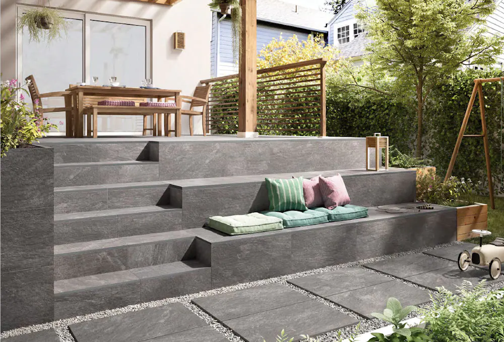 Terrassenplatte Villeroy & Boch My Earth anthrazit multicolor Terrassenplatte Villeroy & Boch My Earth anthrazit multicolor