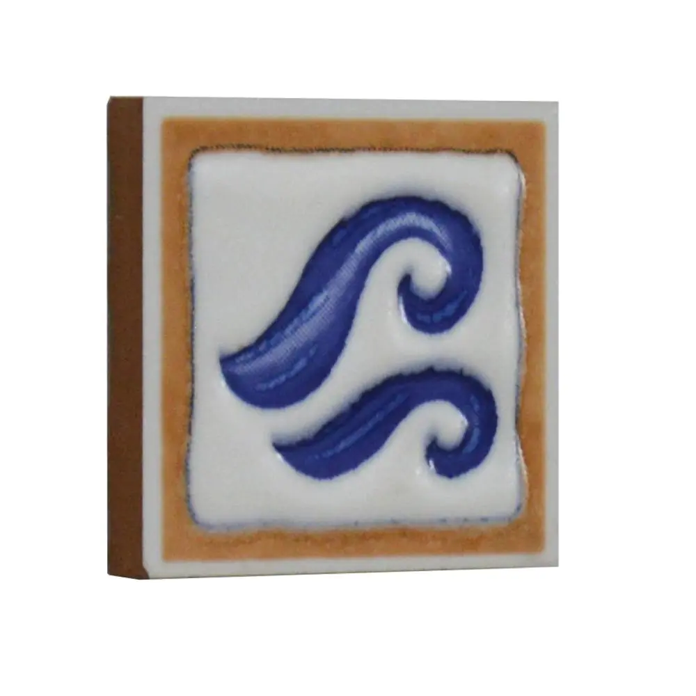 Mosaik Einleger Gaya Manises Dekor A Welle blau weiß 5x5 cm I.Sorte Mosaik Einleger Gaya Manises Dekor A Welle blau weiß 5x5 cm I.Sorte