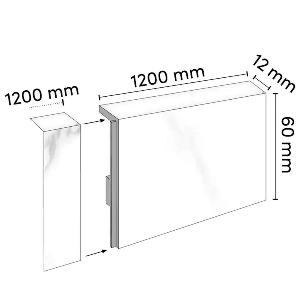 Sockelleiste Lalegno White Marble Abschlussleiste für SPC Vinylboden
