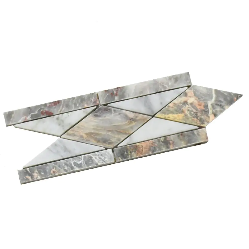 Bordüre SKP Italian Style Nr.582 Naturstein grau rot 8x20 cm Bordüre SKP Italian Style Nr.582 Naturstein grau rot 8x20 cm