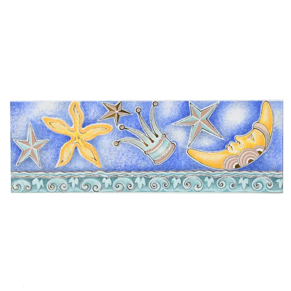 Bordüre Villeroy & Boch Nr.690 1384 D167 Blue Dream mehrfarbig 10x30 cm I.Sorte