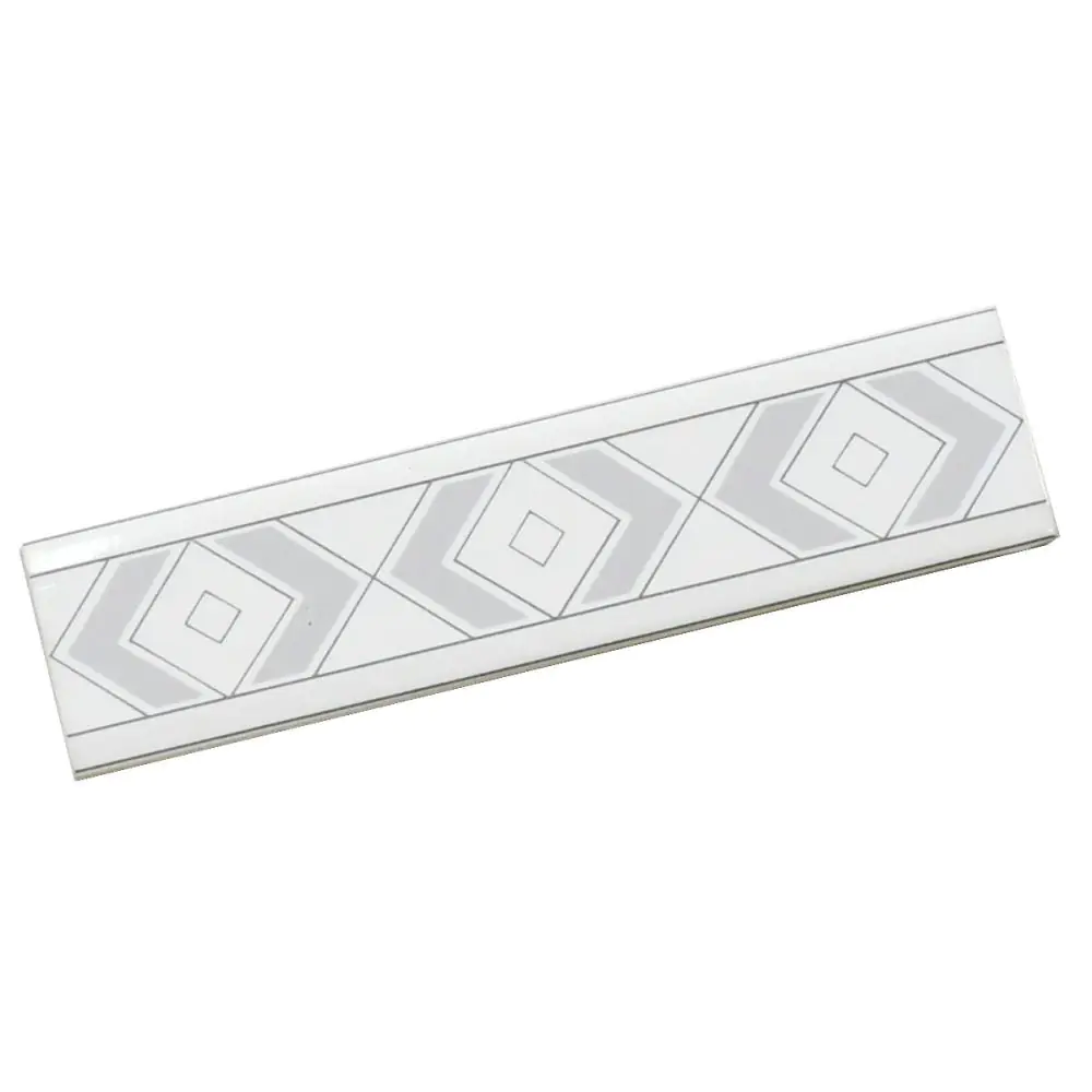 Bordüre Nr.657 weiß ivory grau 5x20 cm