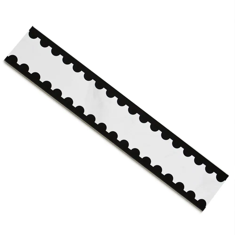 Bordüre Villeroy & Boch 1425 MKB5 Victorian white perforated schwarz weiß 7,5x40 cm I.Sorte