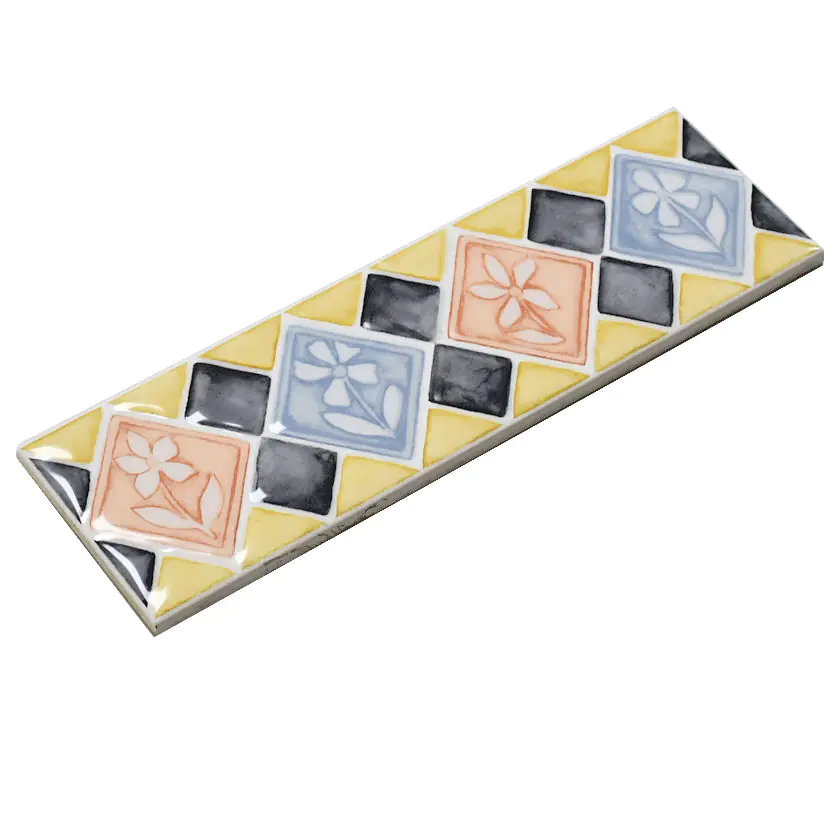 Bordüre Villeroy & Boch Nr.838 1456 KC45 Multiply mehrfarbig 7,5x25 cm I.Sorte