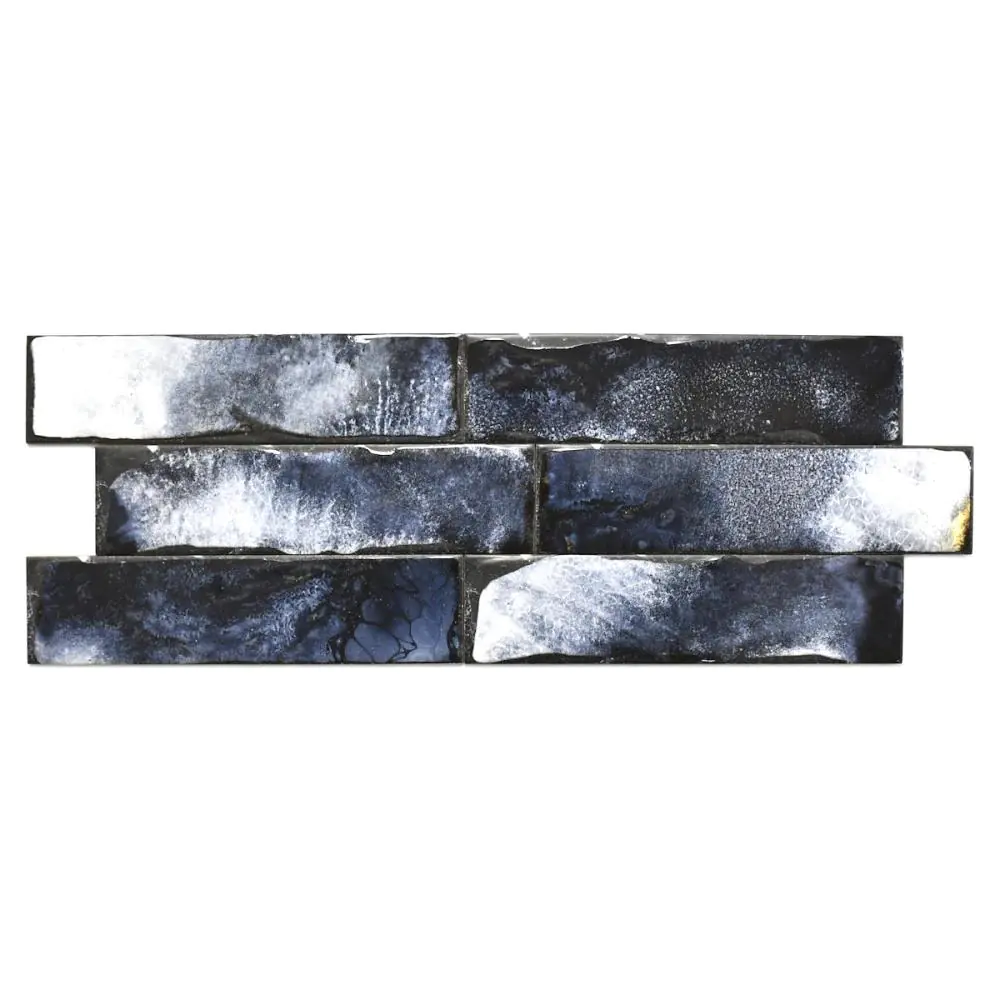 Wandfliese Iris Ceramica 537024 Lava cobalto blau mehrfarbig 7,5x30 cm I.Sorte