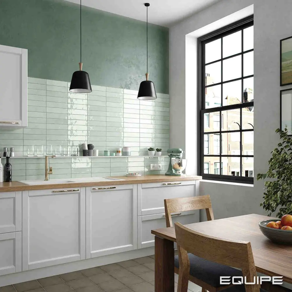 Wandfliese Equipe Ceramicas 26880 Tribeca seaglass mint mintgrün 6x24,6 cm I.Sorte