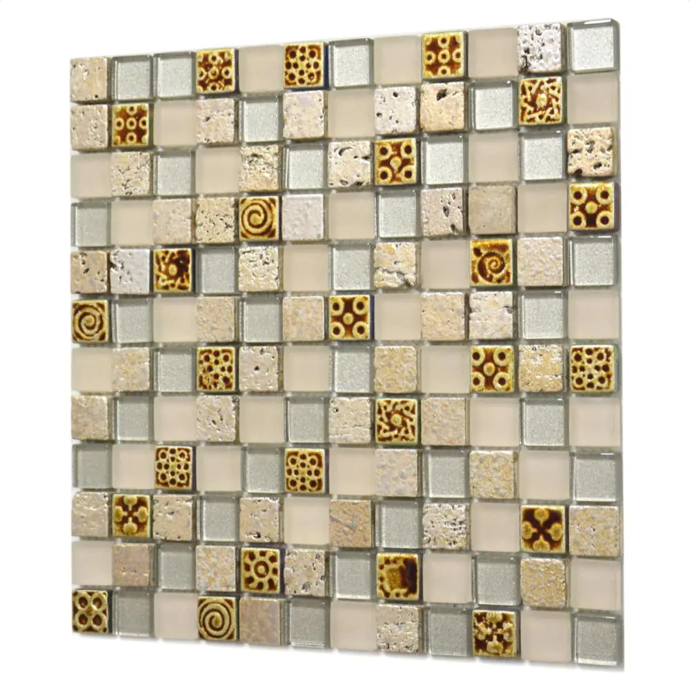 Mosaik HJ WK2303 creme rosa silber 30x30 cm Mosaik HJ WK2303 creme rosa silber 30x30 cm