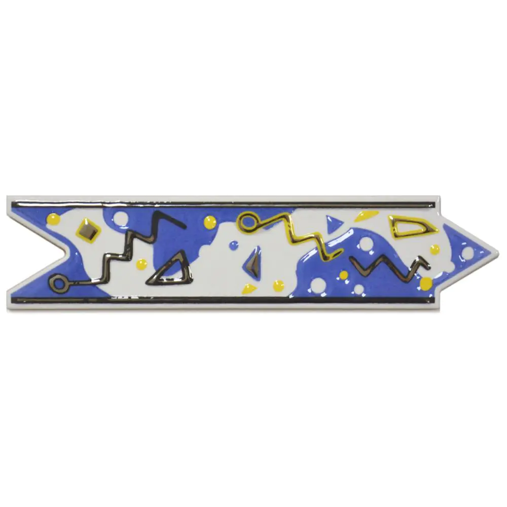 Bordüre HPH Placke Nr.4 Coruna blau weiß gelb silber 6,5x25 cm