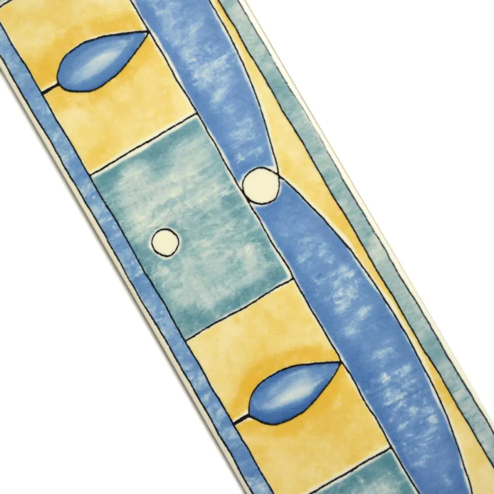 Bordüre CFA Nr.202 641856011 Aitena blau gelb grün 10x31 cm Bordüre CFA Nr.202 641856011 Aitena blau gelb grün 10x31 cm