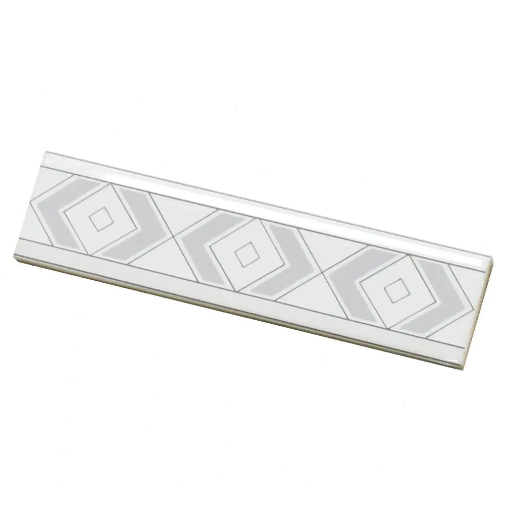 Bordüre Nr.657 weiß ivory grau 5x20 cm