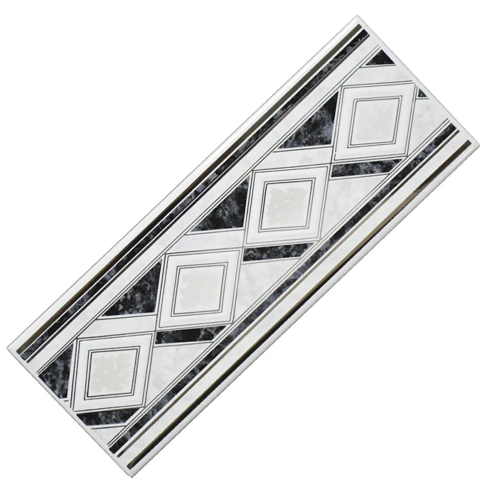 Bordüre Nr.607 anthrazit silber weiß 7,5x20 cm