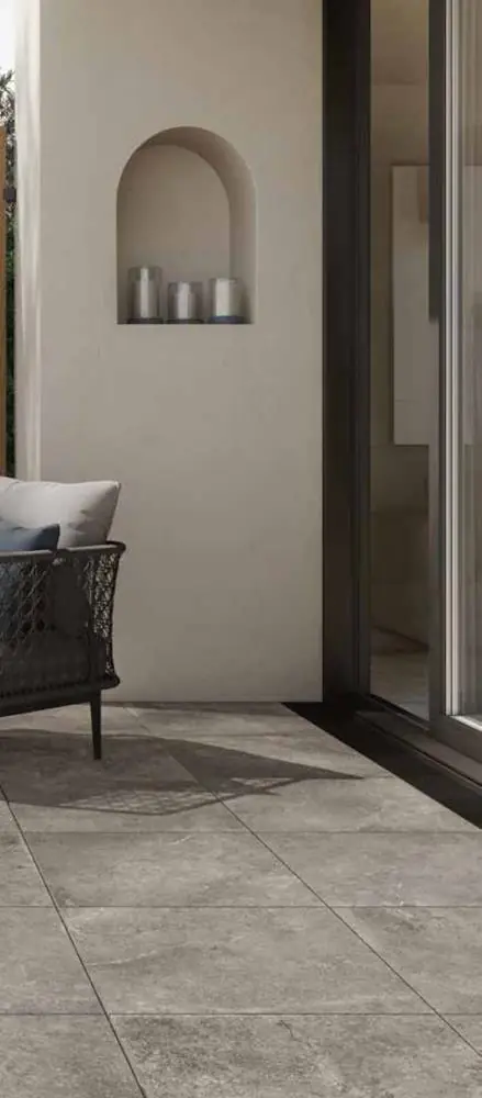 Terrassenplatte Villeroy & Boch 2882 RS61 Rustic Blend Garden medium grey grau 80x80 cm II.Sorte