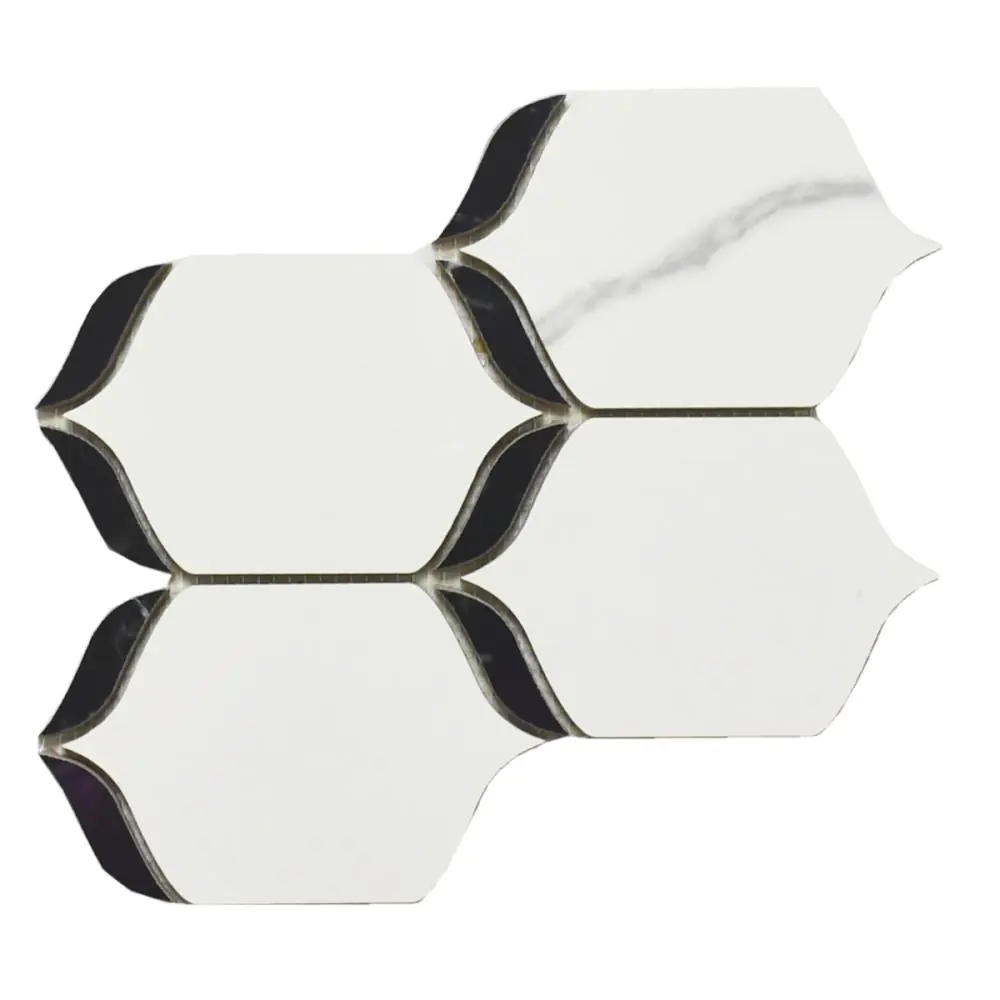 Wandfliese Dekor Villeroy & Boch 2045 ZN9P Nocturne black schwarz weiß 20x25 cm I.Sorte