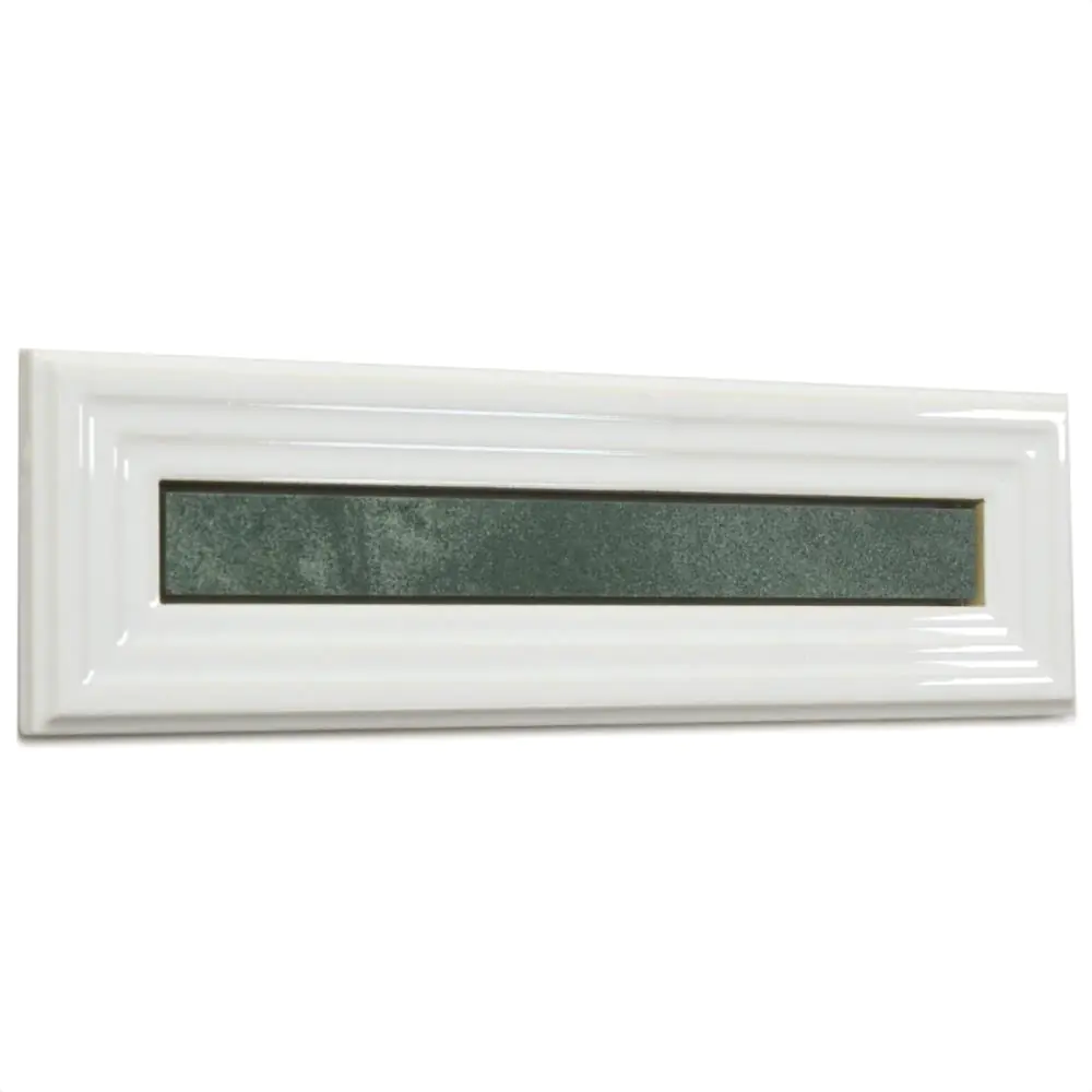 Bordüre Villeroy & Boch 1727 FL25 White Classic weiß grün 10x33 cm I.Sorte Bordüre Villeroy & Boch 1727 FL25 White Classic weiß grün 10x33 cm I.Sorte