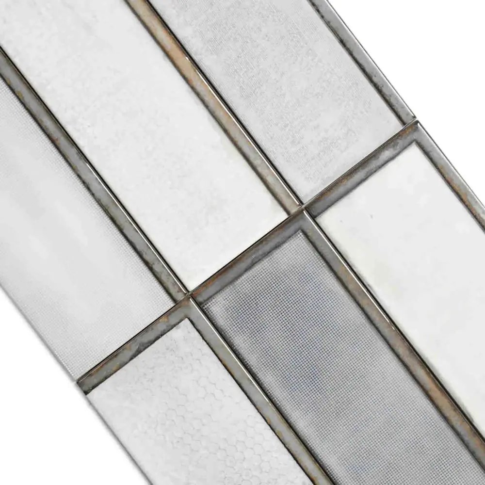 Iris Ceramica 754925 Wandfliese Diesel Industrial steel glas mehrfarbig 10x30 cm I.Sorte