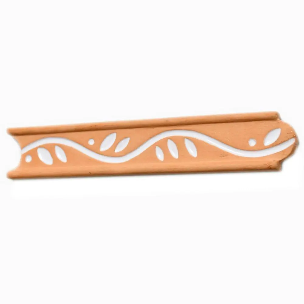 Bordüre E4690 42203A Rhodos cotto weiß 3,5x20 cm I.Sorte