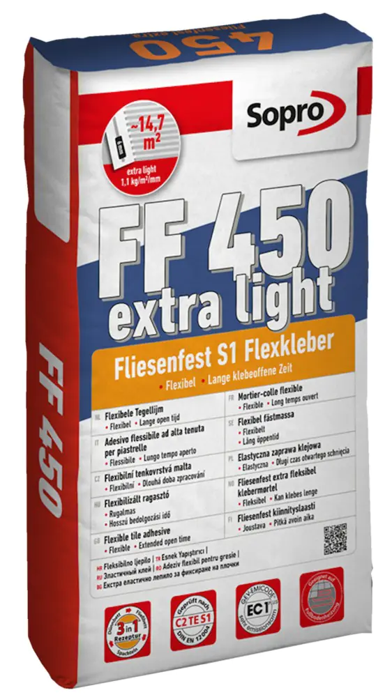 Fliesenkleber Sopro Extra Light FF 450 25 Kg Fliesenkleber Sopro Extra Light FF 450 25 Kg