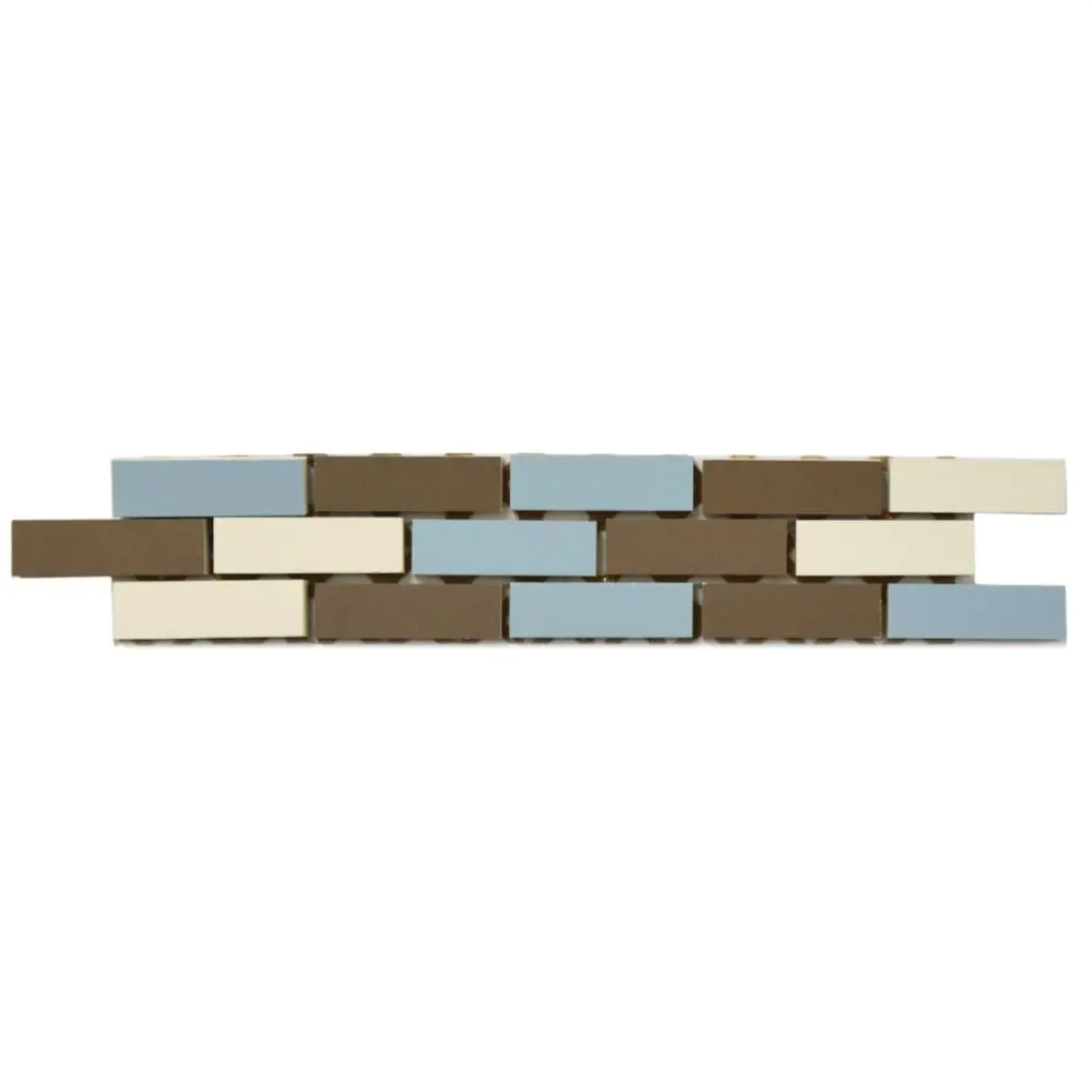 Bordüre Villeroy & Boch 1523 FK71 Carnaby beige blau braun 5x25 cm I.Sorte