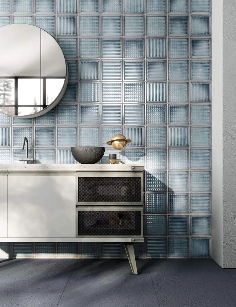 Wandfliese Iris Ceramica 563545 Glass Blocks azure blau 20x20 cm I.Sorte