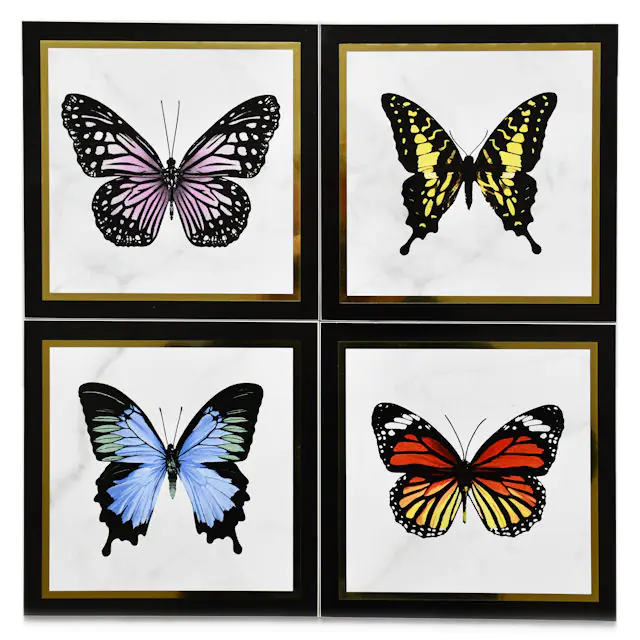 Wandfliese Dekor Villeroy & Boch 1222 MK0C black-white mehrfarbig Victorian 20x20 cm I.Sorte