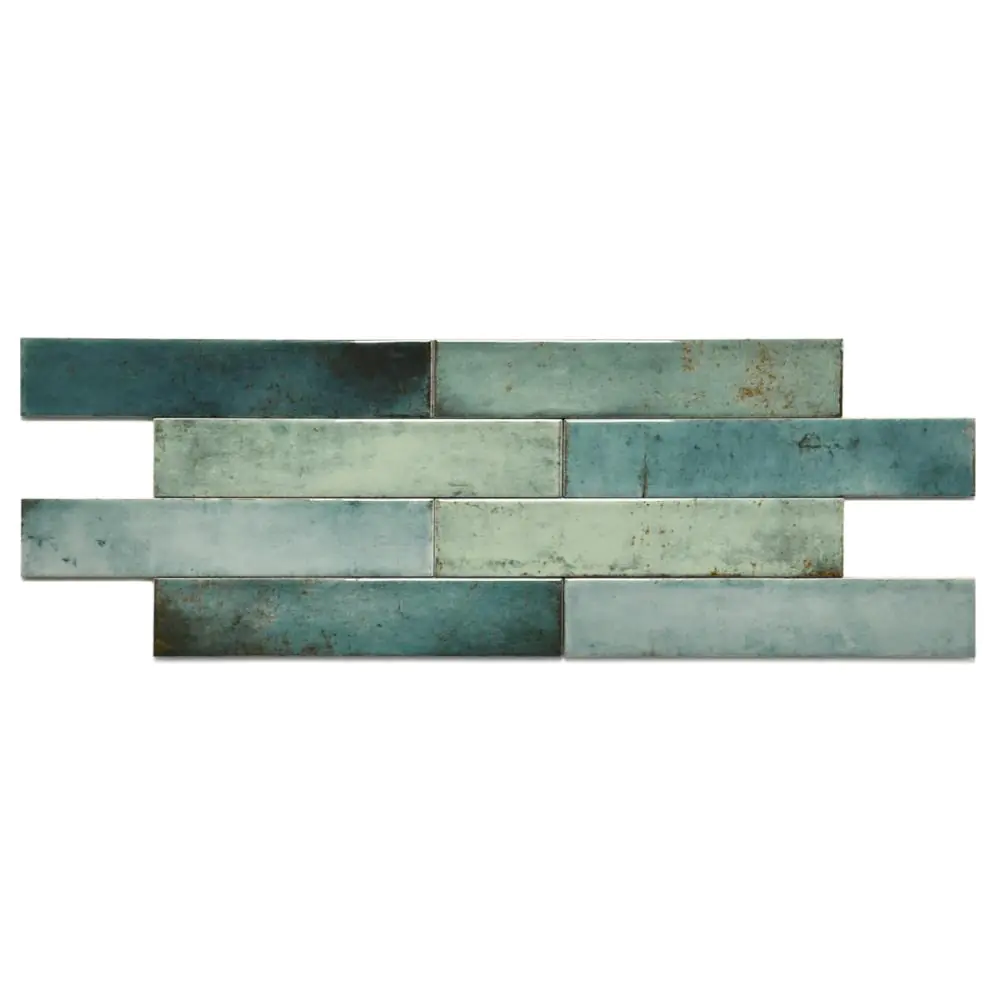 Wandfliese Cifre Nautalis turquoise brillo türkis mehrfarbig 5x25 cm I.Sorte