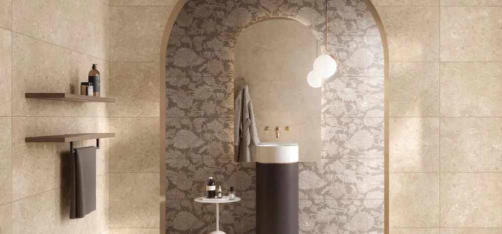 Wandfliese Dekor Villeroy & Boch 1458 BS20 Tri.Art beige 40x120 cm I.Sorte