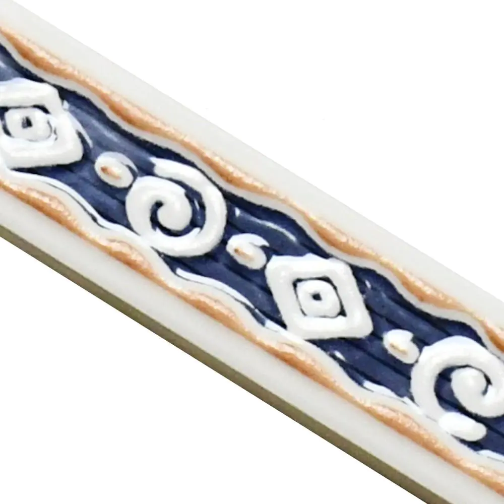 Bordüre Melody Nr.659 blau weiß beige 3x20 cm