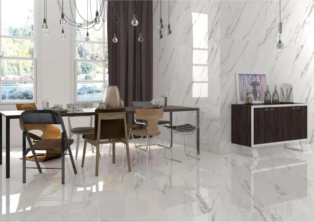 Bodenfliese Cifre Ducale pulido grau weiß 120x120 cm I.Sorte