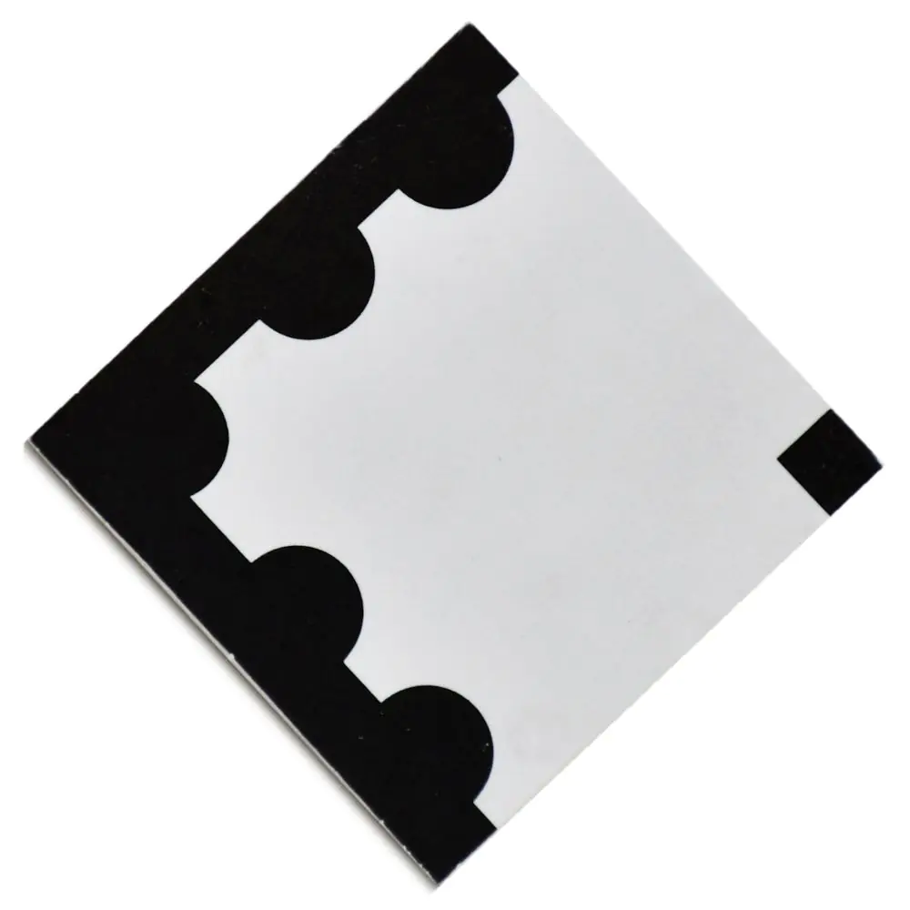 Bordürenecke Vlleroy & Boch 1426 MKE5 Victorian white perforated schwarz weiß 7,5x7,5 cm I.Sorte