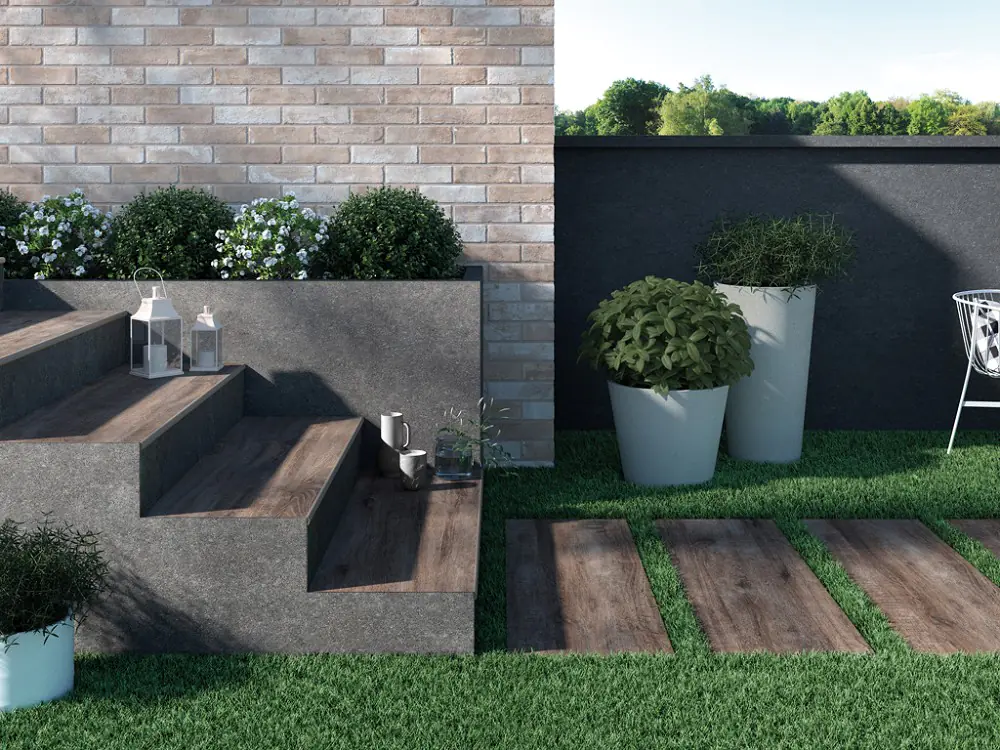 Terrassenplatte Rondine J87065 Greenwood bruno braun 40x120 cm I.Sorte Terrassenplatte Rondine J87065 Greenwood bruno braun 40x120 cm I.Sorte