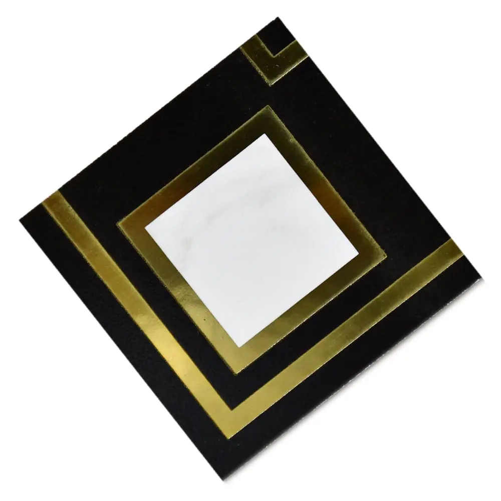 Bordürenecke Villeroy & Boch 1426 MKE4 Victorian diamond schwarz weiß gold 7,5x7,5 cm I. Sorte