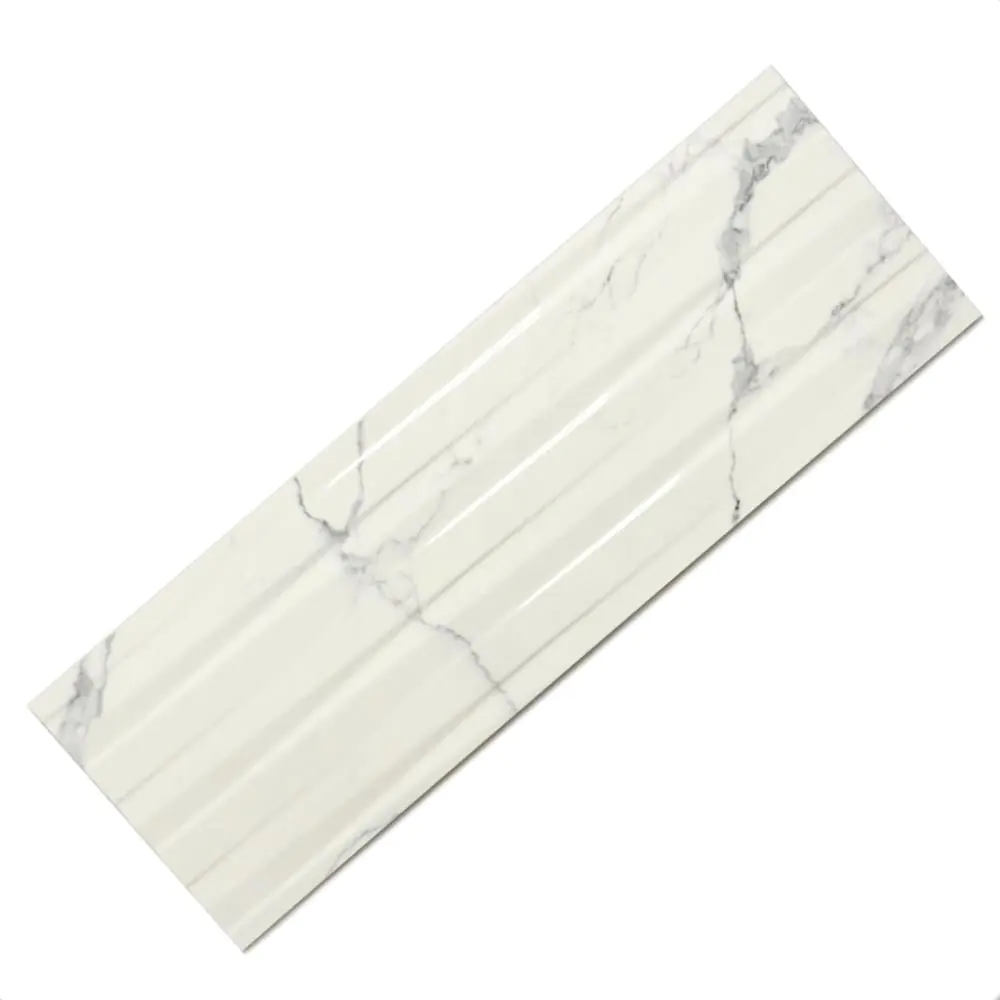 Wandfliese Cifre Statuario Relieve brillo weiß grau 30x90 cm I.Sorte Wandfliese Cifre Statuario Relieve brillo weiß grau 30x90 cm I.Sorte