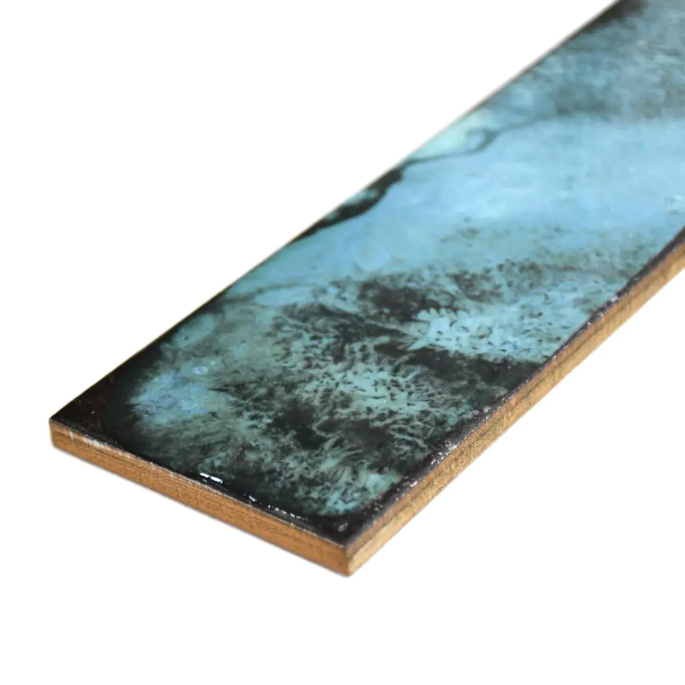 Wandfliese Iris Ceramica 537023 Lava mare türkis mehrfarbig 7,5x30 cm I.Sorte