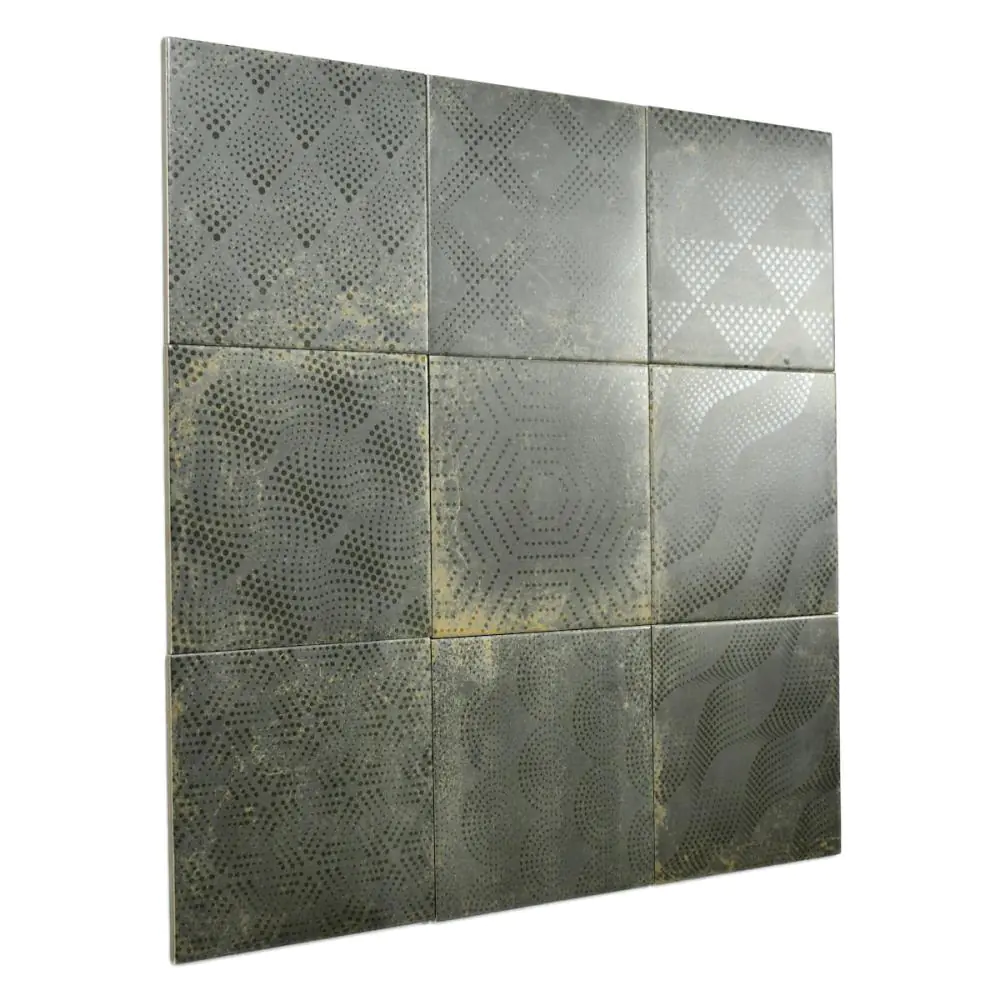 Bodenfliese Dekor Cifre Industrial black anthrazit 20x20 cm I.Sorte Bodenfliese Dekor Cifre Industrial black anthrazit 20x20 cm I.Sorte