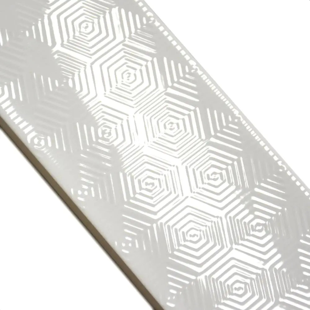 Wandfliese Dekor Cifre Opal Decor snow schneeweiß 7,5x30 cm I.Sorte Wandfliese Dekor Cifre Opal Decor snow schneeweiß 7,5x30 cm I.Sorte