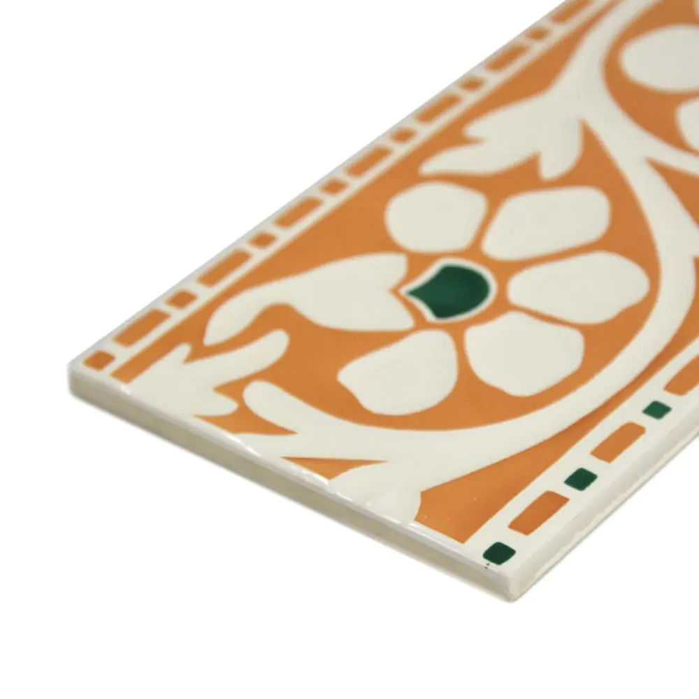 Bordüre Villeroy & Boch 1338 R663 Fiesta terracotta beige grün 10x20 cm Bordüre Villeroy & Boch 1338 R663 Fiesta terracotta beige grün 10x20 cm
