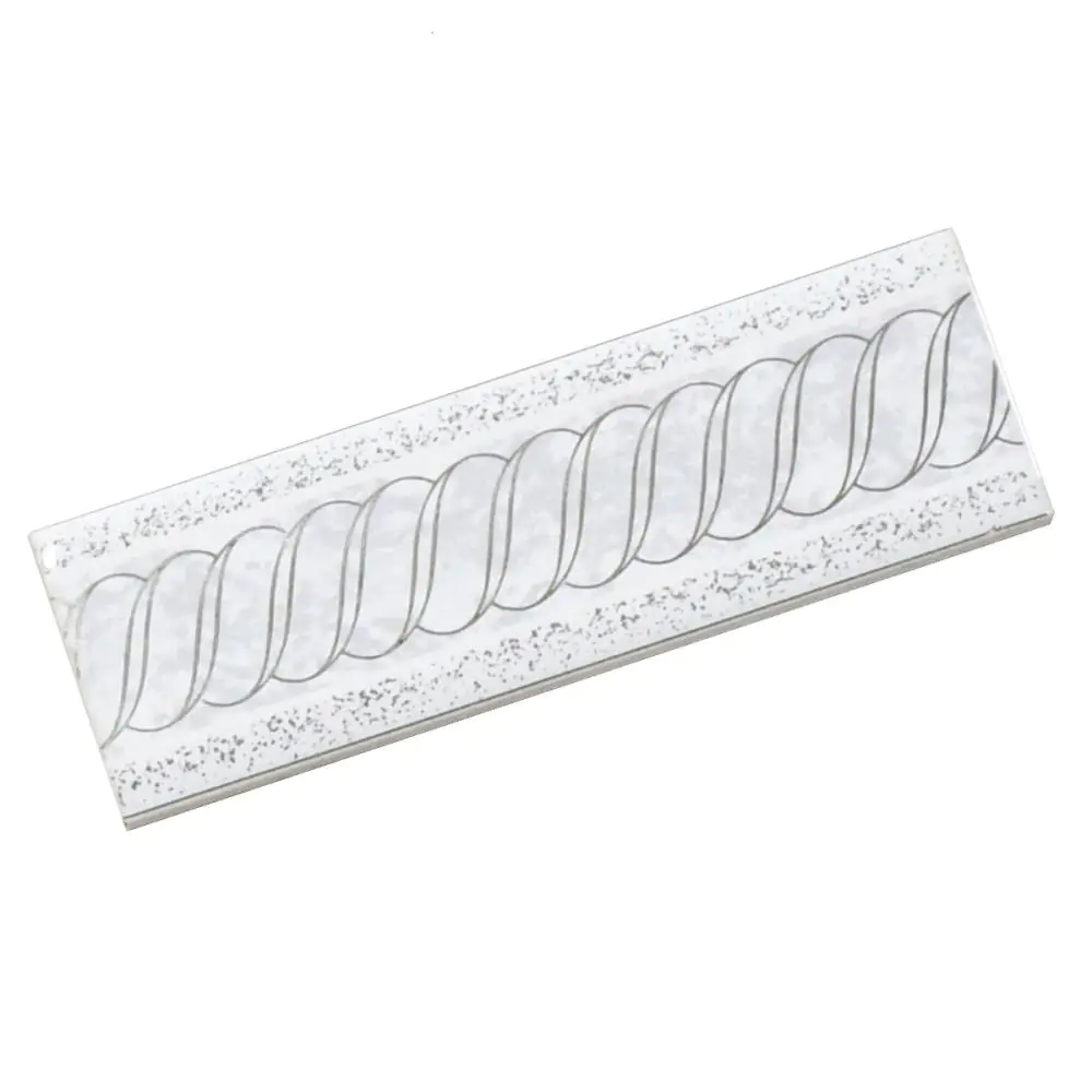 Bordüre Nr.633 LC1015 weiß grau silber 5x15 cm