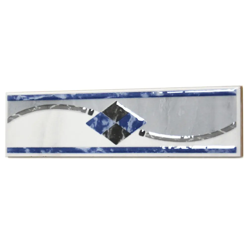 Bordüre Nr.155 Onice grigio grau blau weiß 6,5x25 cm I.Sorte Bordüre Nr.155 Onice grigio grau blau weiß 6,5x25 cm I.Sorte