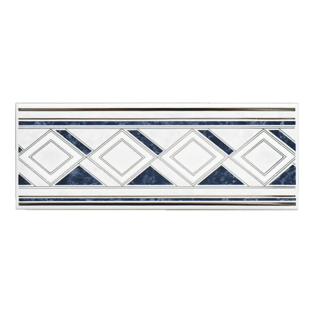 Bordüre Nr.608 blau silber weiß 7,5x20 cm