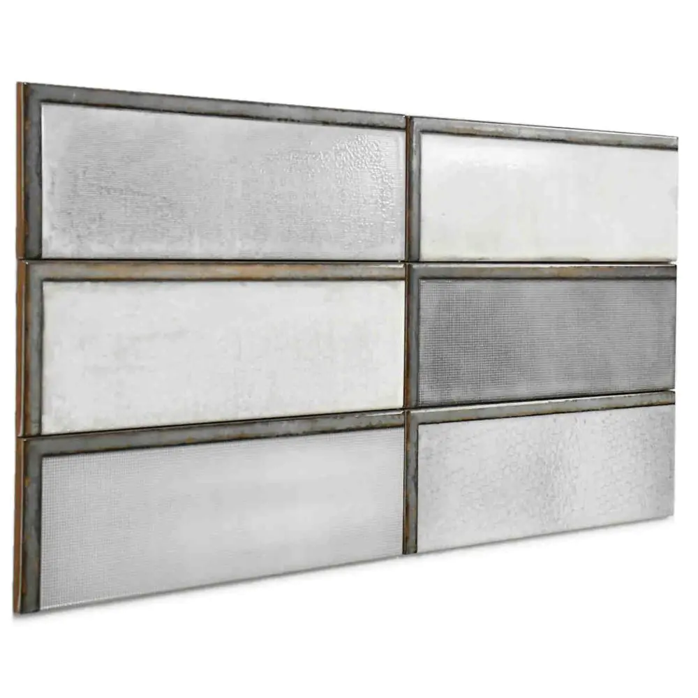 Iris Ceramica 754925 Wandfliese Diesel Industrial steel glas mehrfarbig 10x30 cm I.Sorte